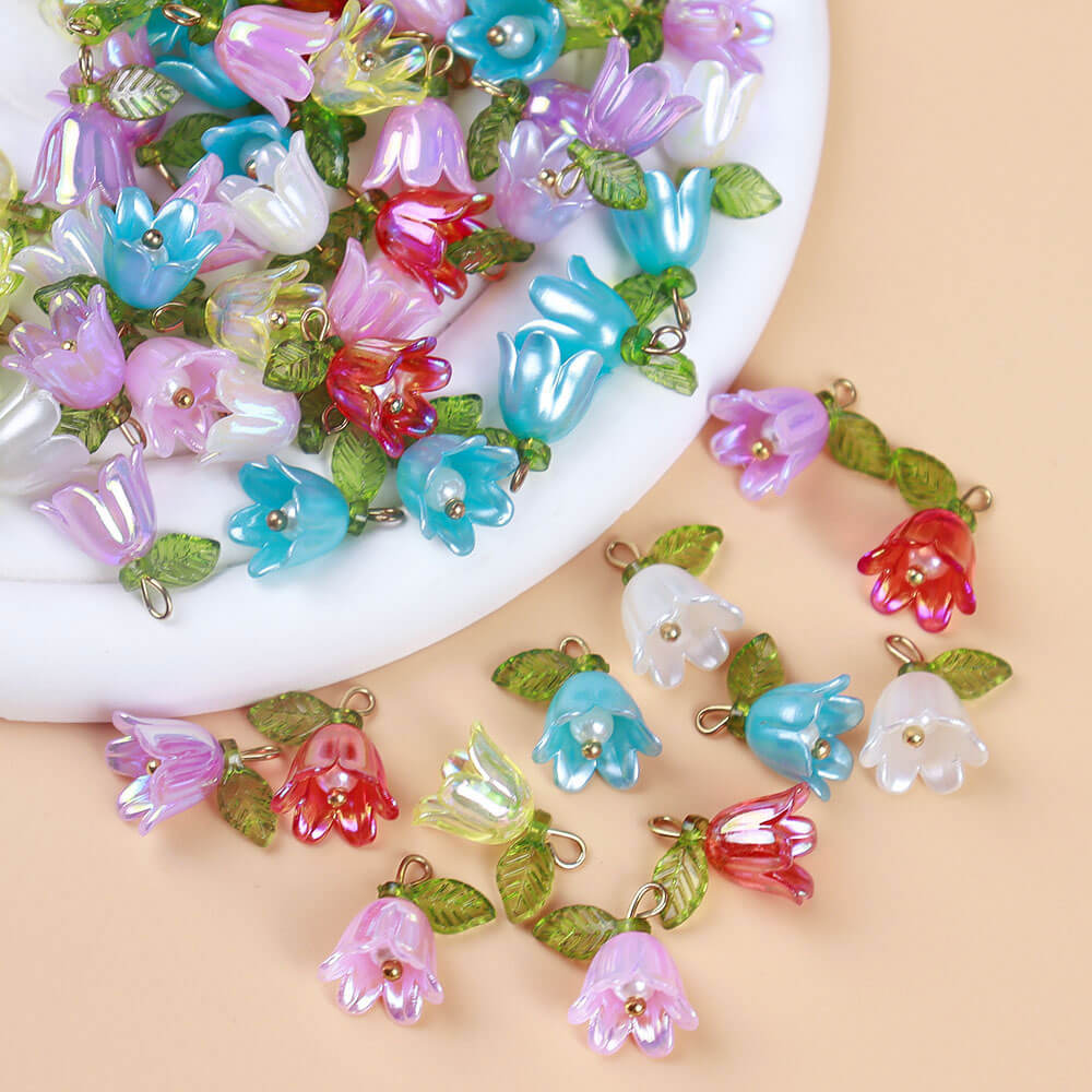 A206-Resin Flowers Pendants (9 Square Game)