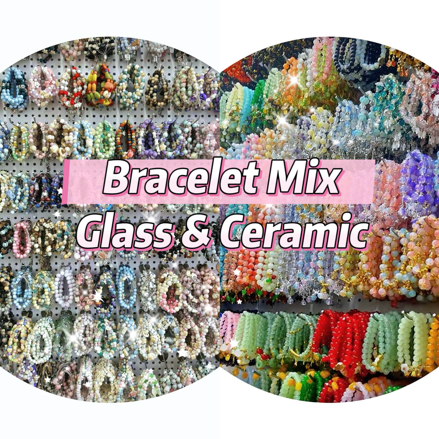 C01-Bracelet Mix Glass&Ceramic (Matching Game)