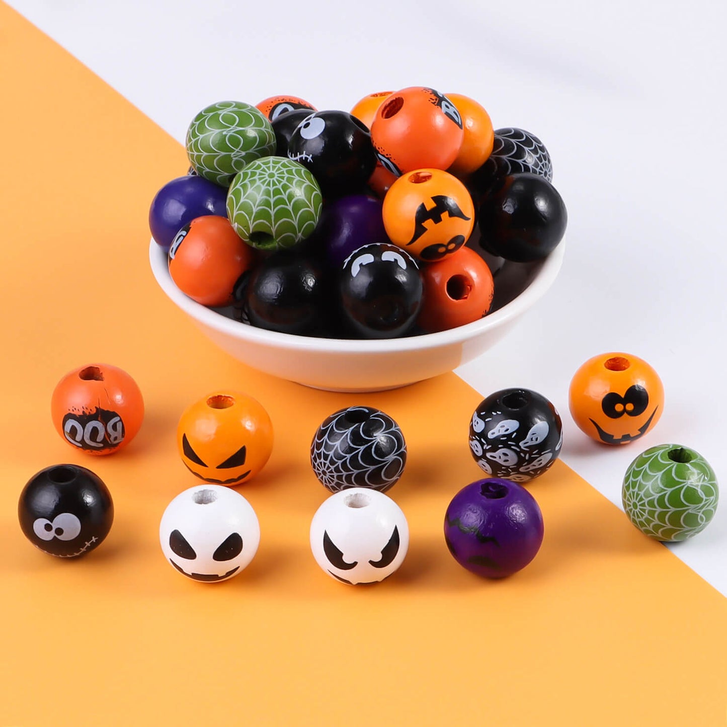 H04-Wooden Halloween Beads (9 Square Game)