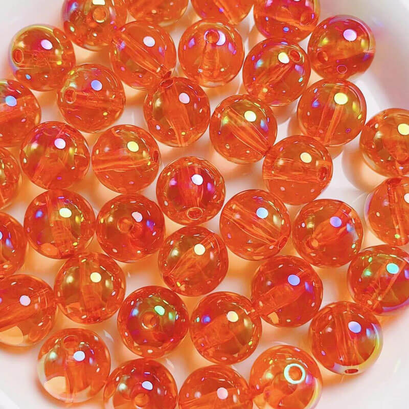 A131-(16mm)Acrylic UV-Coated Multicolor Glitter Beads(9 Square Game)