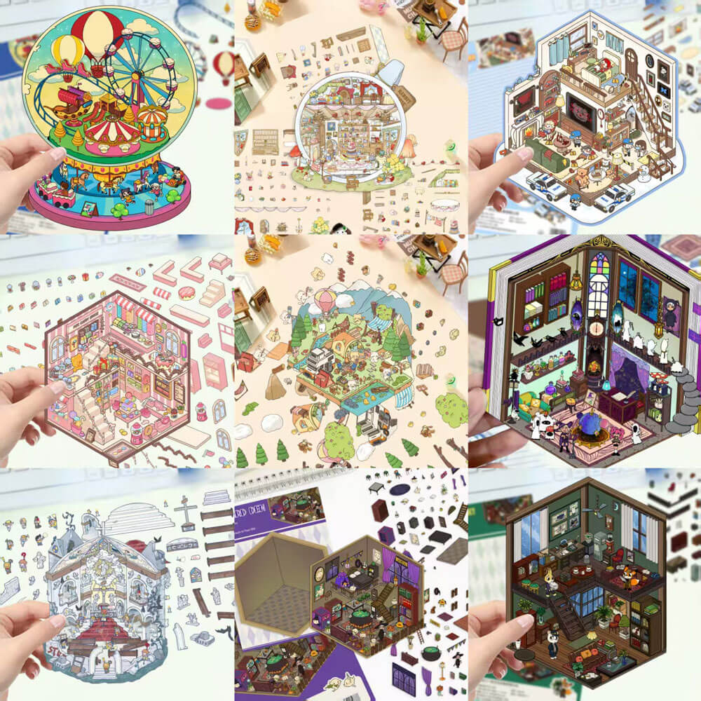 A207-Mini World 3D Stickers 1 (Matching Game)