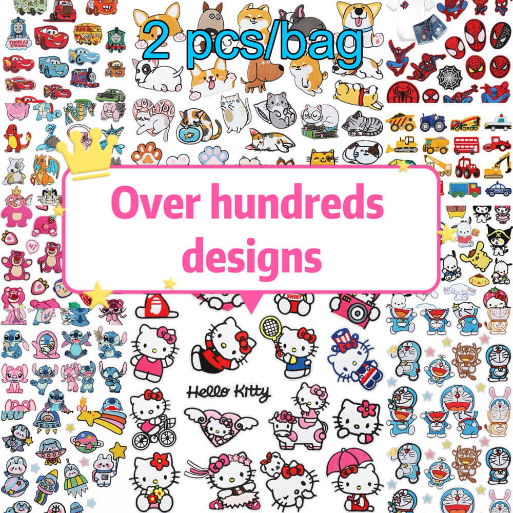 A123-Polyester Cartoon Cloth Patches (9 Square Game)