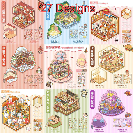 A149-Mini World 3D Stickers 2(Matching Game)