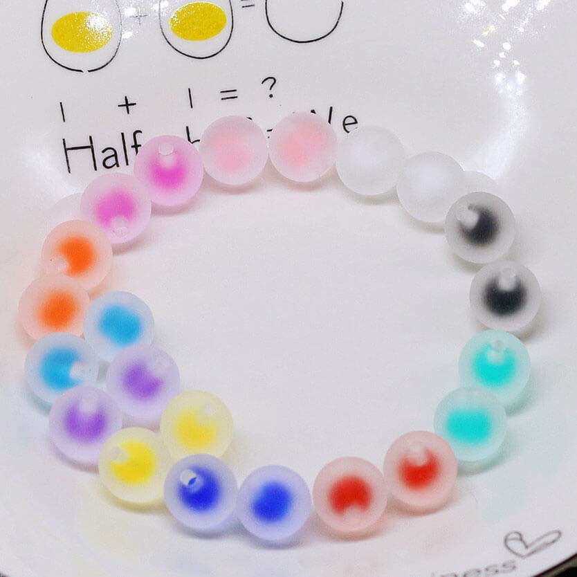 A150-(16mm)Acrylic Sugar Heart Tactile Beads (9 Square Game)