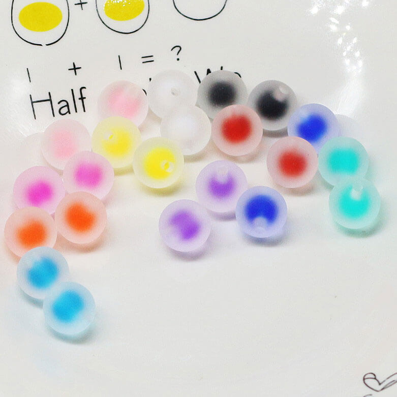 A150-(16mm)Acrylic Sugar Heart Tactile Beads (9 Square Game)