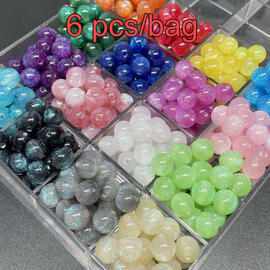 A155-(12mm)Acrylic Stardust-Infused Celestial Beads (9 Square Game)
