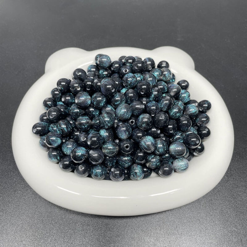 A155-(12mm)Acrylic Stardust-Infused Celestial Beads (9 Square Game)