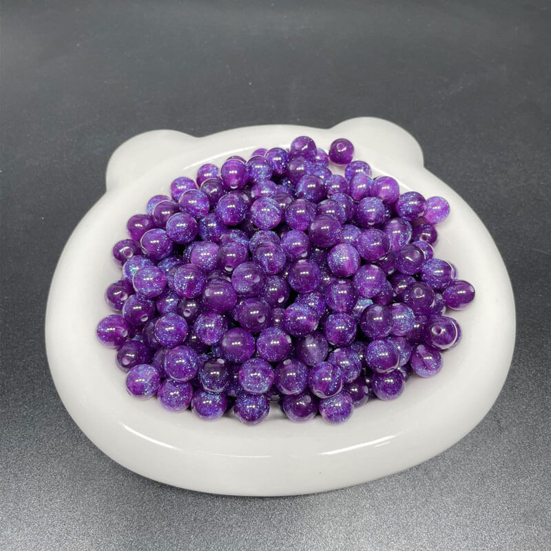 A155-(12mm)Acrylic Stardust-Infused Celestial Beads (9 Square Game)