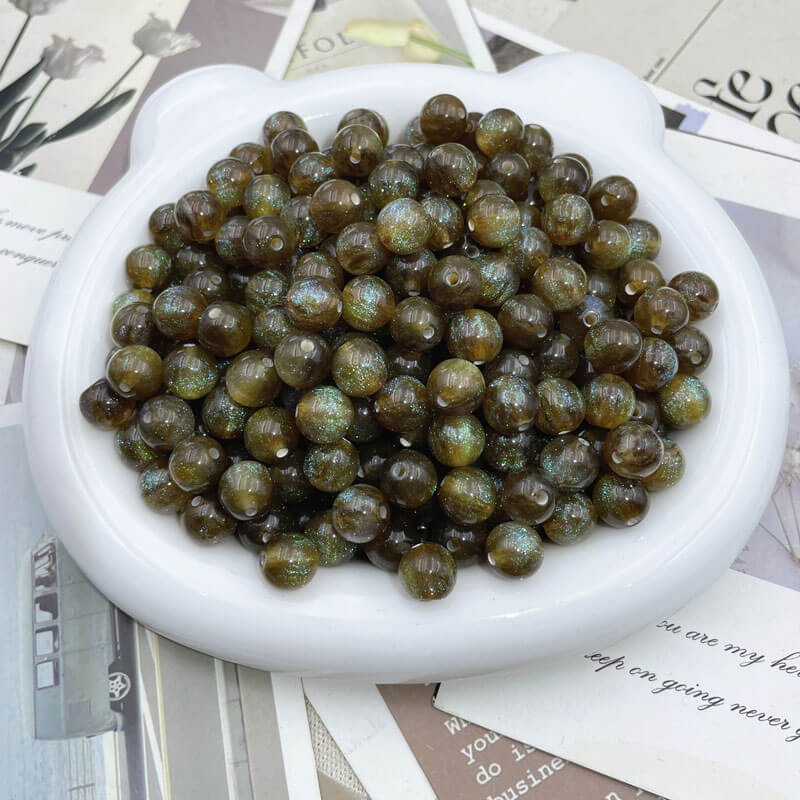 A155-(12mm)Acrylic Stardust-Infused Celestial Beads (9 Square Game)