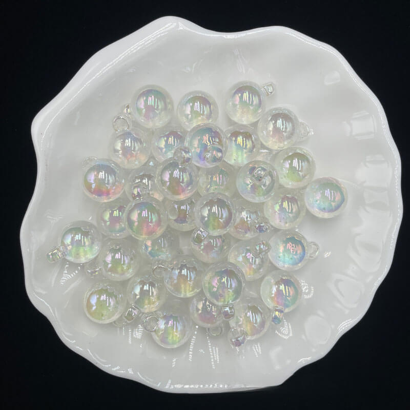 A168-(15*21mm)Acrylic UV-Coated Multicolor Glitter Hanger Beads (9 Square Game)