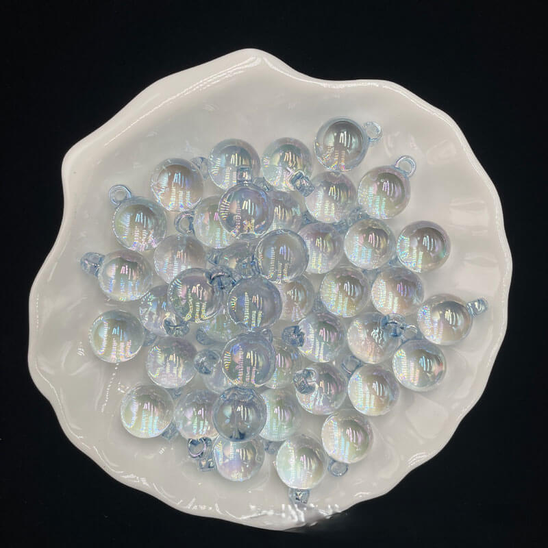 A168-(15*21mm)Acrylic UV-Coated Multicolor Glitter Hanger Beads (9 Square Game)