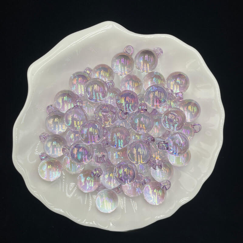 A168-(15*21mm)Acrylic UV-Coated Multicolor Glitter Hanger Beads (9 Square Game)