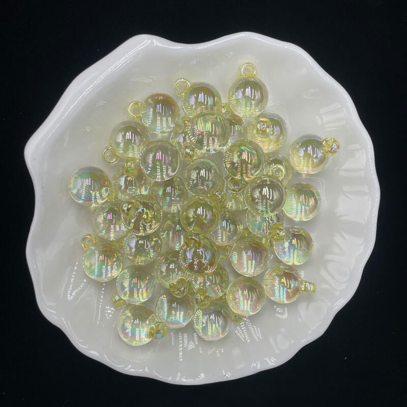 A168-(15*21mm)Acrylic UV-Coated Multicolor Glitter Hanger Beads (9 Square Game)