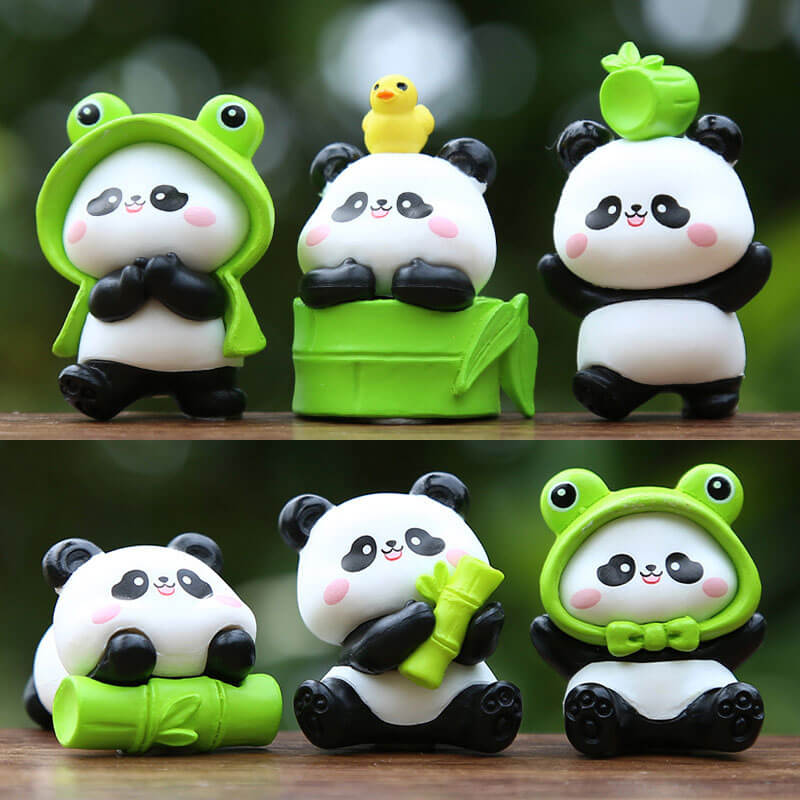 A176-Resin Panda Figures (9 Square Game)