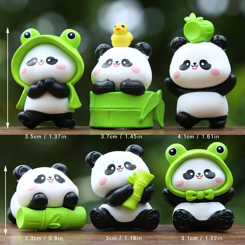 A176-Resin Panda Figures (9 Square Game)