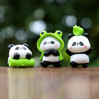 A176-Resin Panda Figures (9 Square Game)