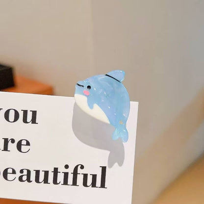 A187-Cute Sea Creatures Series Hair Claw Clips (9 Square Game)