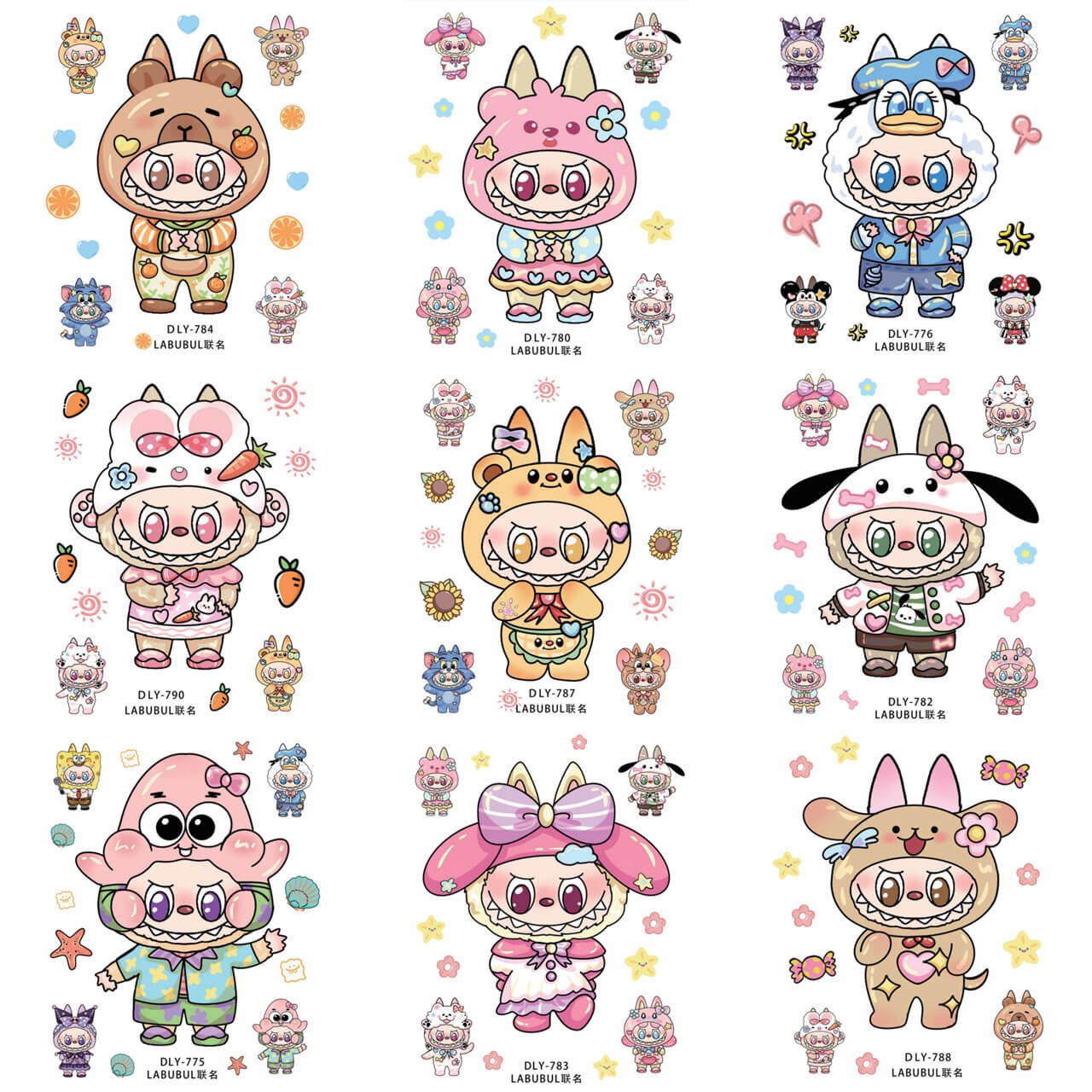 A191-BUBU Waterproof PVE Stickers (Matching Game)