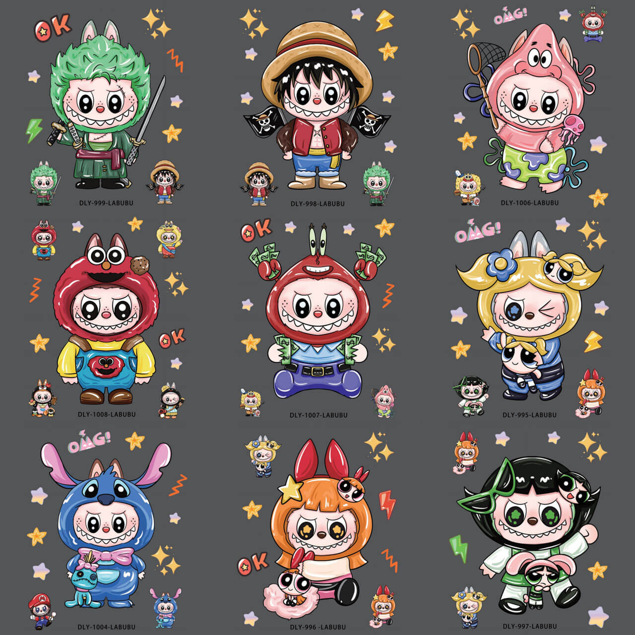 A191-BUBU Waterproof PVE Stickers (Matching Game)