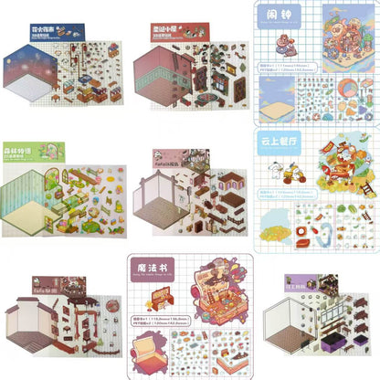 A196-Mini World 3D Stickers 4 (Matching Game)