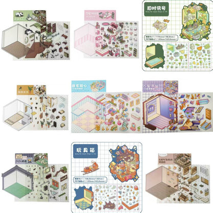 A196-Mini World 3D Stickers 4 (Matching Game)