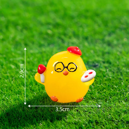 A204-Resin Luminous Yellow Chick (9 Square Game)