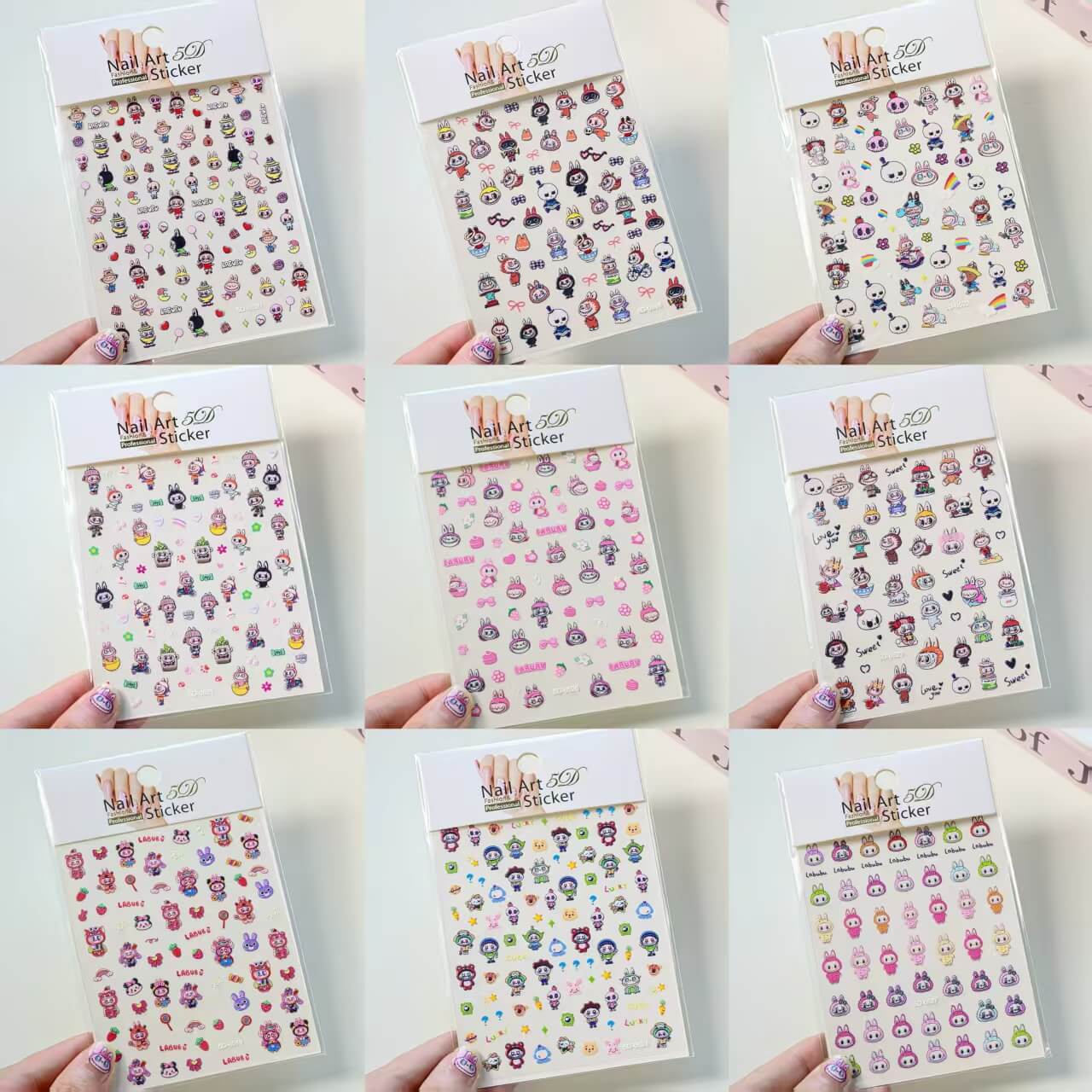 A223-BUBU Nail Sticker (Matching Game)