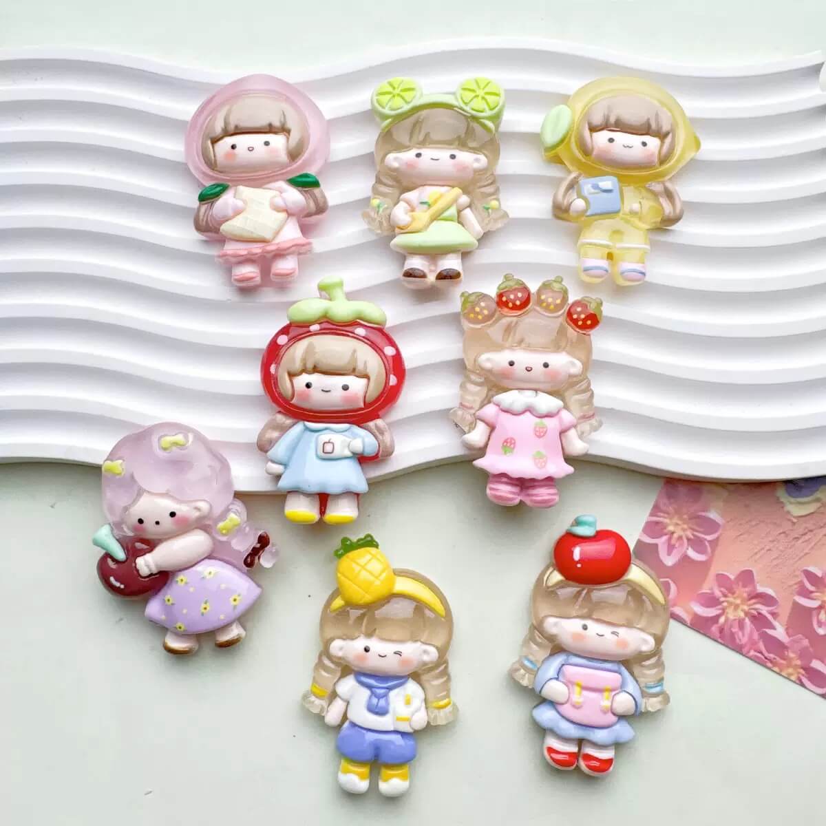 A229-Luminous Big Resin Charm Mixed (9 Square Game)