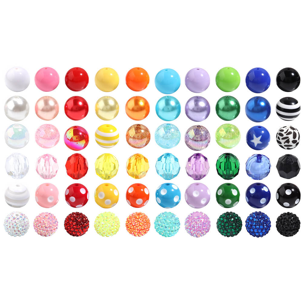 A252-20MM Acrylic Beads Mixed (Matching Game)