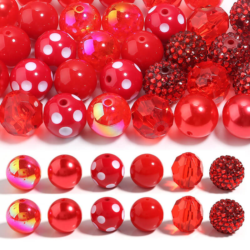 A252-20MM Acrylic Beads Mixed (Matching Game)