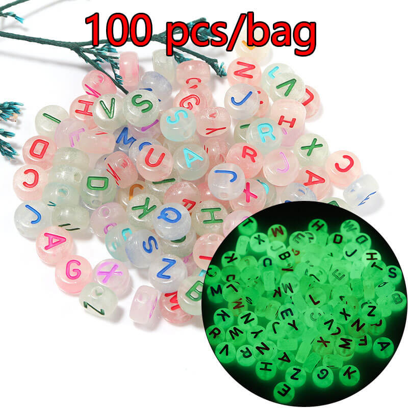 A261-(4x7MM)Luminous Letter Beads (Matching Game)