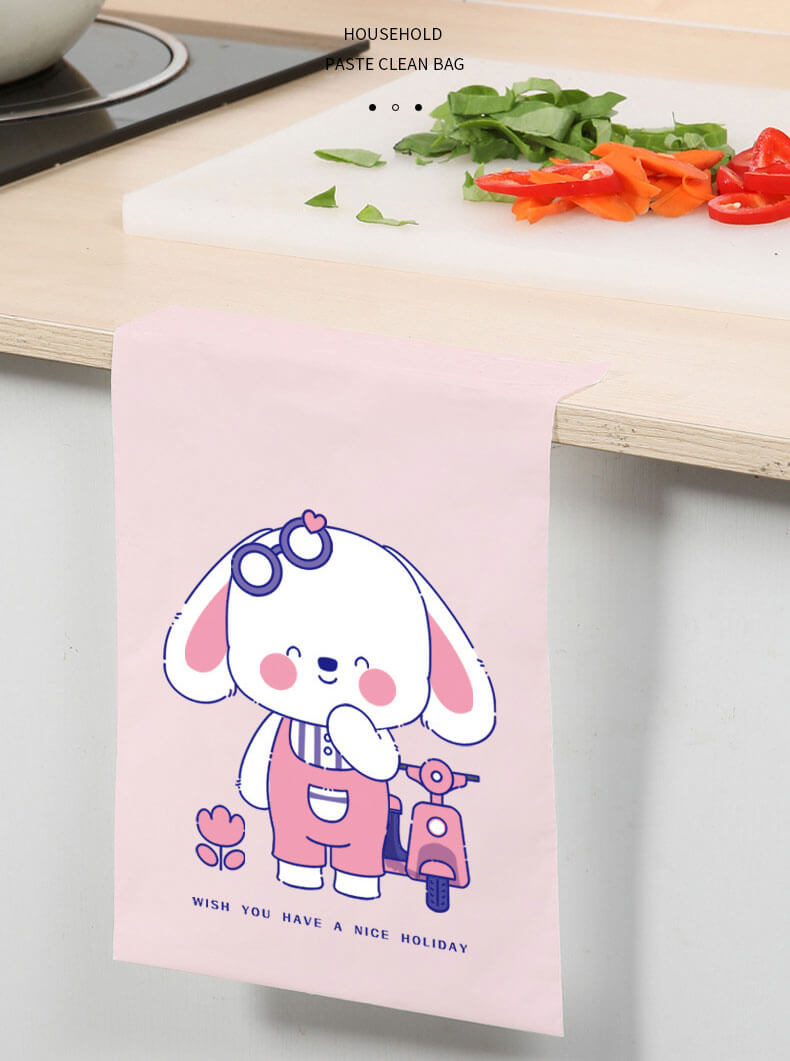 A103-PE Sticky Cartoon Garbage Bag 25*30CM (Cube Game)