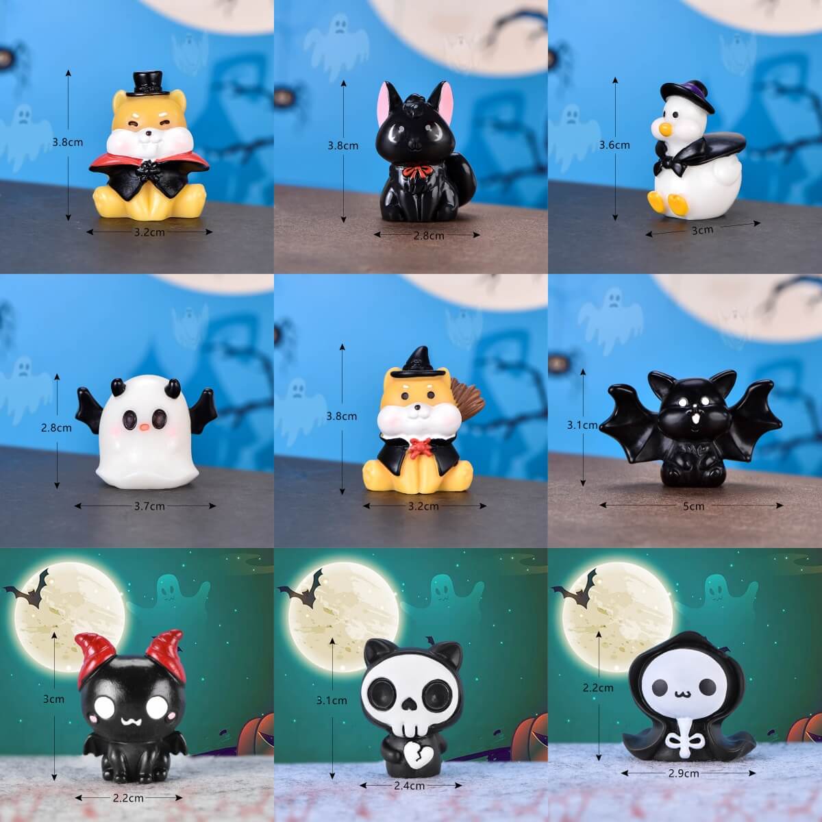 H01-Halloween Figure Mixed 76 Designs (9 Square Game)