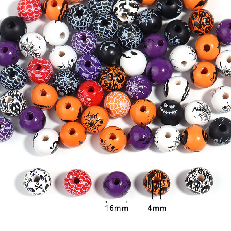 H04-Wooden Halloween Beads (9 Square Game)