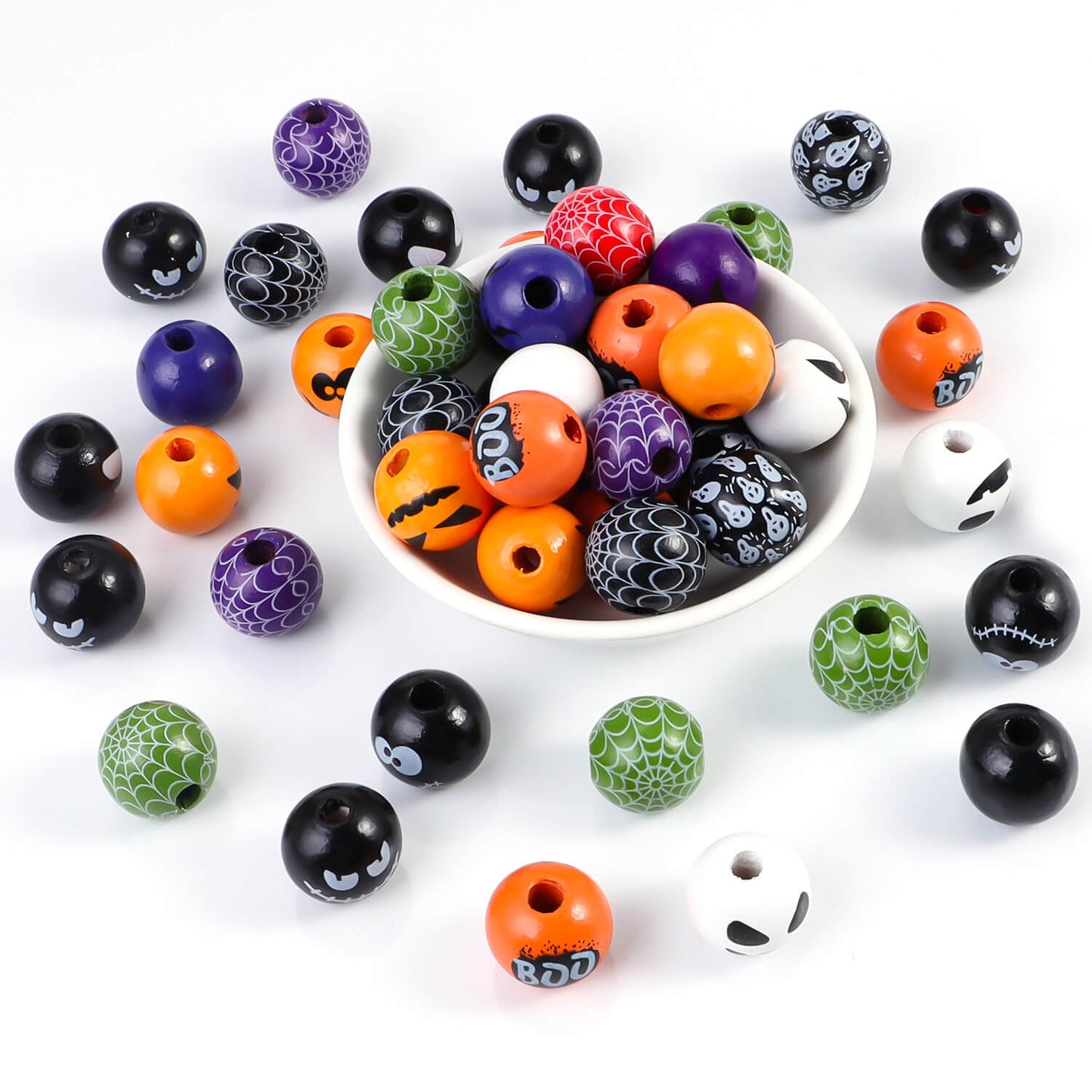 H04-Wooden Halloween Beads (9 Square Game)