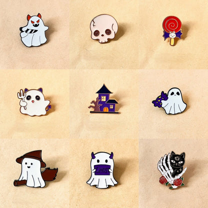 H06-Halloween Alloy Mixed Pin 64 Desgns (9 Square Game)