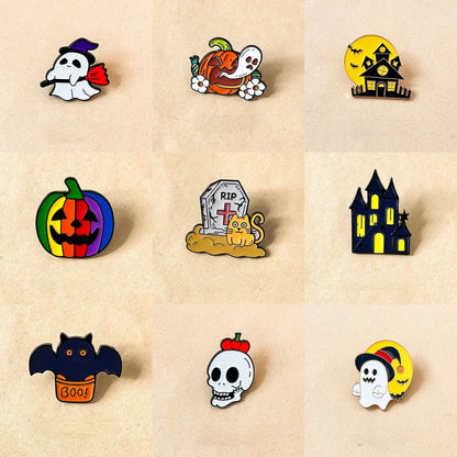 H06-Halloween Alloy Mixed Pin 64 Desgns (9 Square Game)