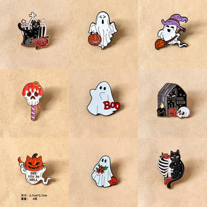 H06-Halloween Alloy Mixed Pin 64 Desgns (9 Square Game)