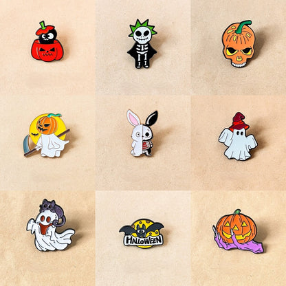 H06-Halloween Alloy Mixed Pin 64 Desgns (9 Square Game)