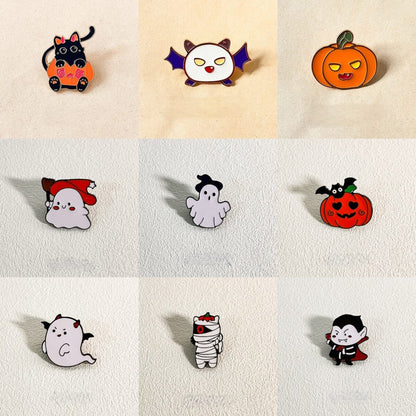 H06-Halloween Alloy Mixed Pin 64 Desgns (9 Square Game)