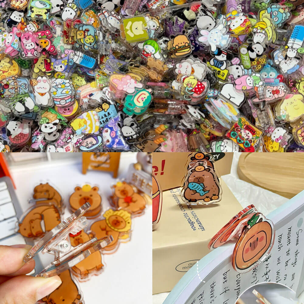 A19-Double sided Acrylic Binder clips Bags(9 Square Game)